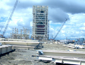 Work is ongoing at the site of the 164 megawatts coal-fired power plant of Panay Energy Development Corp. (PEDC)