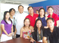 Standing are Candy Hechanova, Lydia Pendon, La Filipina Uygongco Vice Chairman Felipe Uygongco, Vice Mayor Jed Mabilog, Mae Panes and Gigi Sy. Seated are Rosy Montejo, Joy Canon and Jack Wong.