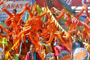 Tribu Kasag of Banate, Iloilo winner in this year's Kasadyahan contest of Dinagyang Festival will again show off their best during a send off parade for Aliwan Fiesta in Manila at the Freedom Grandstand this afternoon.