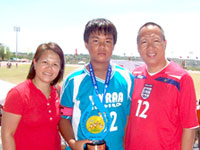 Team Captain Renz Richard Portigo with his proud parents, Dr. Ric and Tina.