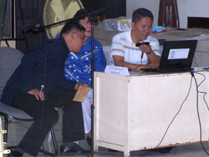 Iloilo City Board of Canvassers chairman Atty. Robert Salazar and members City Schools Division Supt. Erlinda Gencaya and City Chief Prosecutor Peter Baliao