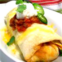 Picante Chicken Rice Burritos.