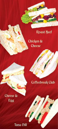 Coffeebreak's cold sandwiches.