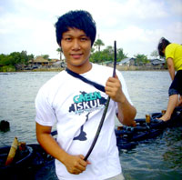 Mangrove planting.