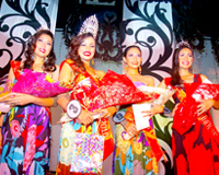 First runner-up Sheryl Mae Manalo, Miss Silka Iloilo 2010, 2nd runner-up Jocelyn Caceres and 3rd runner-up Ronelie Pador.