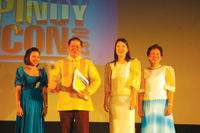 Melchora Aquino Award for Civic Work. Mayor Jed Patrick Mabilog after receiving his award from Charie Ilon and SM's Kristine Rojo Yap.