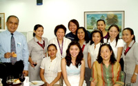 The celebrator with Joks Solinap, Jeanette Alla, UFI Executive Director Pia Uygongco, Myke Pelaez, Margret Ame, Joy, Gerthrude Sorianosos, Lorence Gustilo, Tina Bolante, Jean and Maria Celia Senecida