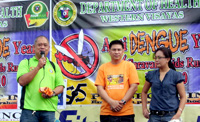 The organizers of the Anti-Dengue Fun Run headed by Boyet Rentoy (middle).