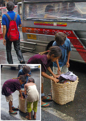 HUNGRY KIDS. Street children in Iloilo City