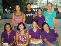 Jaro II Supplemental Feeding workers. Myrnalyn Dunggon (far right, standing) facilitated the activity.
