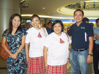 Joy Cañon, Pauline Banusing, Claire Gabayeron and Councilor Jason Gonzales.