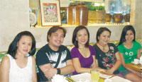 ABS-CBN's Desiree Bretana, Ronald Padriga and Charie Ginete-Ilon with the writer and Darlene Delgado.