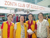 Zonta Club of Iloilo City I’s Alice Zerrudo, Amelita Lazarraga, Iluminada Guevarra and Ging Zapanta.