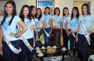 The nine candidates of Miss Western Visayas Tourism