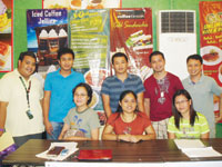 THE ILOILO BLOGGERS. Seated: Mia Reyes, Marie Claire Ponsaran, president of Iloilo Bloggers Organization and Mary Jane Cabrera. Standing: Antoine Greg Flores, Junjun Mendoza, Efren Beliran, Carlo Evidente and Jorry Palada. The photo was taken after a press conference held at Green Mango, Plaza Libertad. KATHY VILLALON