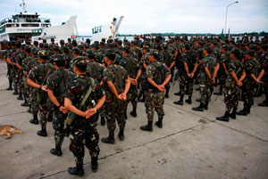 The Negros-bound 350 soldiers of the Philippine Army’s 47th Infantry Battalion
