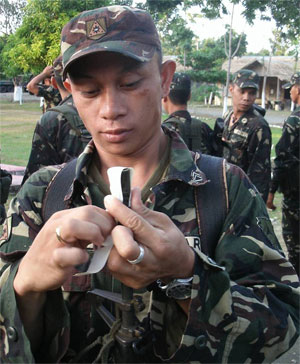 A soldier of the 82nd Infantry Battalion based in Miagao, Iloilo