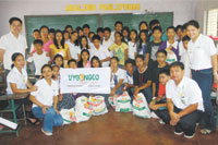 Selected students and faculty of Buntatala National High School with the Uygongco Foundation, Inc. (UFI).